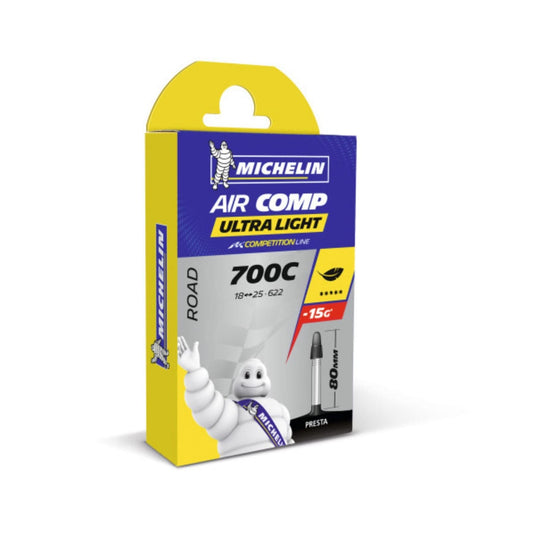 Michelin Aircomp Ultralight Road Inner Tube 700c x 18-25mm (Presta 80mm)