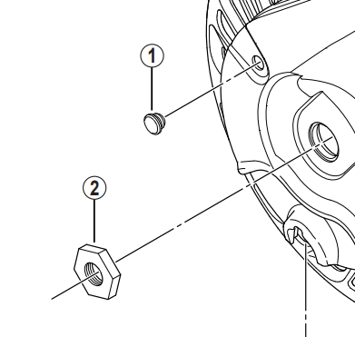 Shimano Spares BR-IM80 brake unit fixing nut; M9 x 8.2 mm