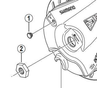 Shimano Spares BR-IM45-F brake unit fixing nut M9 x 8.2 mm