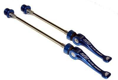 A2Z Chromoly (CroMo) Bicycle Quick Release Front & Rear Skewer Set - Blue