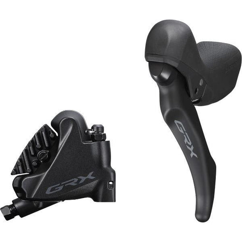 Shimano GRX BL-RX600 GRX hydraulic disc brake lever bled with BR-RX400 calliper; left rear