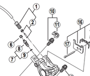 Shimano Spares BR-M595 bleed nipple and seal ring