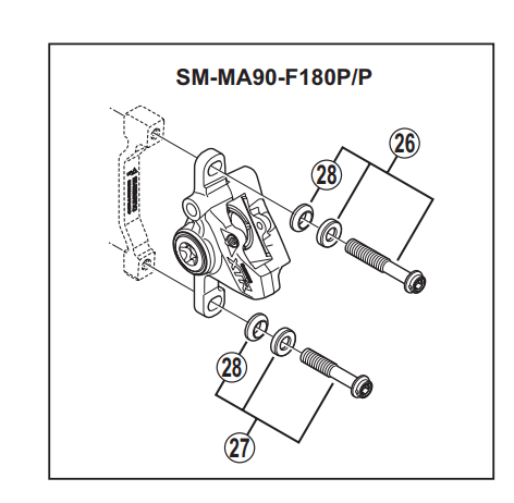 Shimano Spares BR-M985 calliper fixing bolt; M6 x 30.5 mm