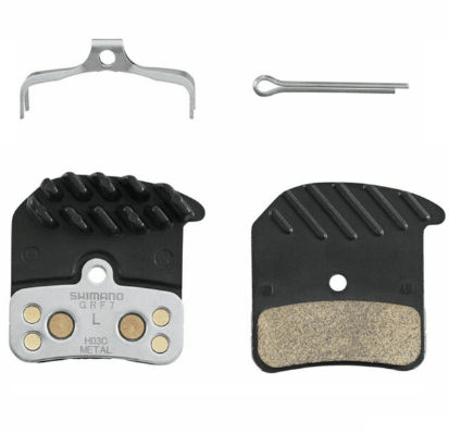 Shimano Saint H03C Sintered Disc Brake Pads & Spring with Cooling Fins - Y8VT98020