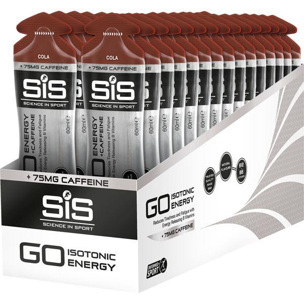 Science In Sport GO Energy + Caffeine Gel - box of 30 gels - cola