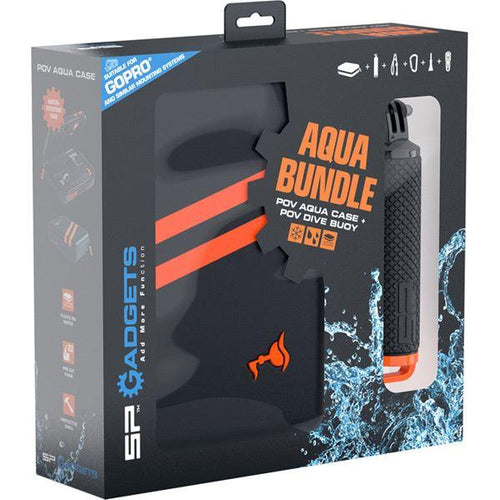 SP Gadgets Aqua Bundle - Waterproof Case and POV Dive Buoy for action cameras