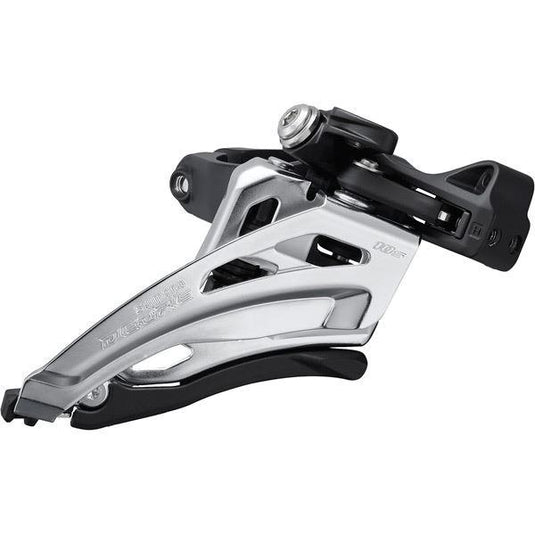 Shimano Deore FD-M4100-M Deore front derailleur; 10-speed double; side swing; mid clamp