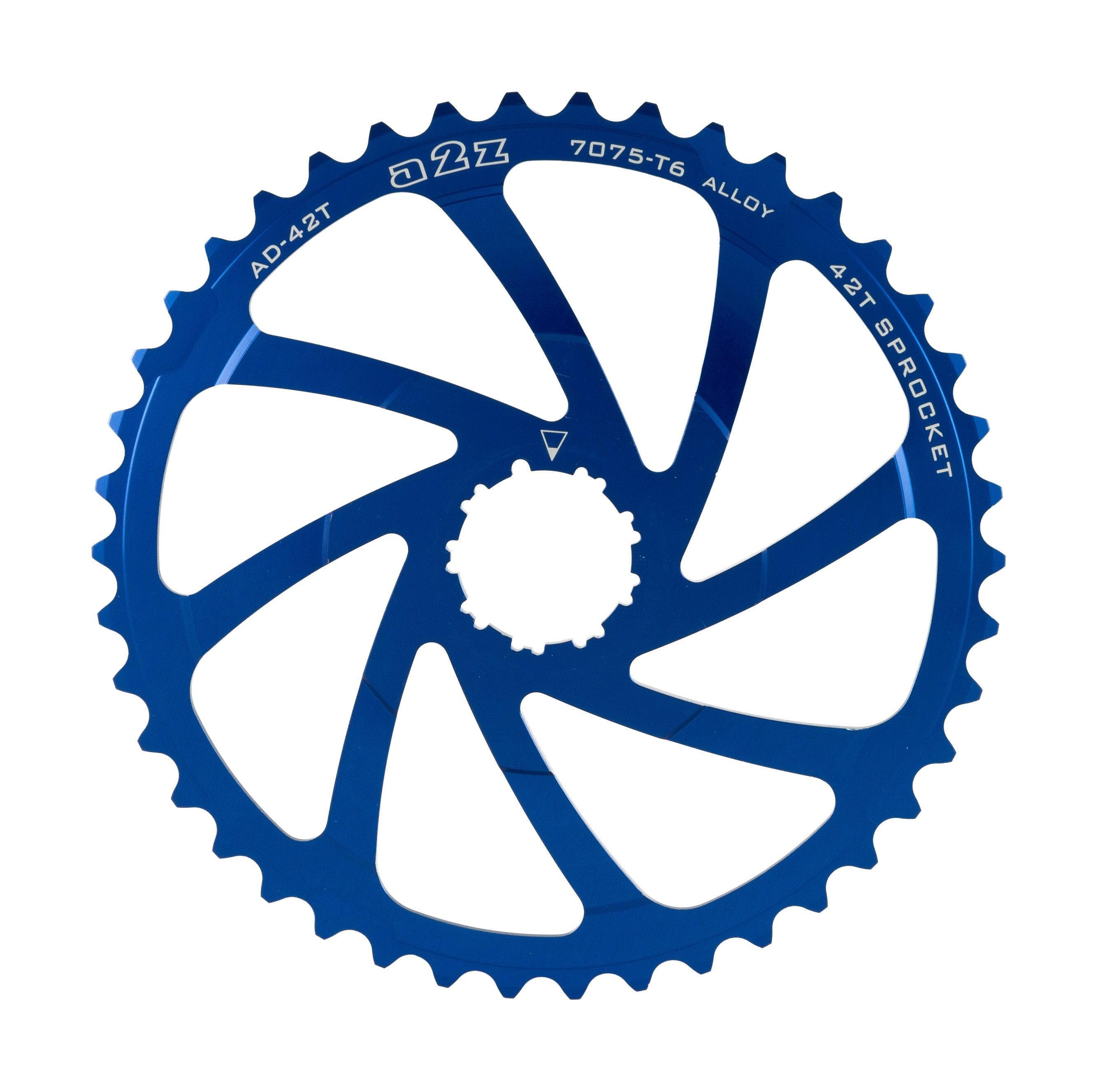A2Z Wide Range Cassette Adapter Sprocket (42T, Blue)