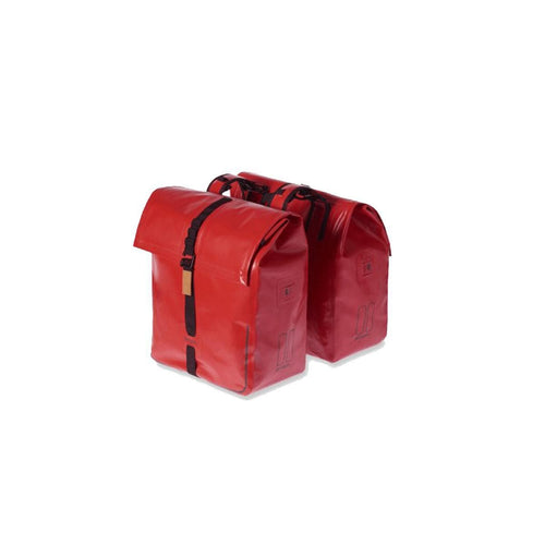 Basil Urban Dry Double Bag 50L: Red 50 Litre