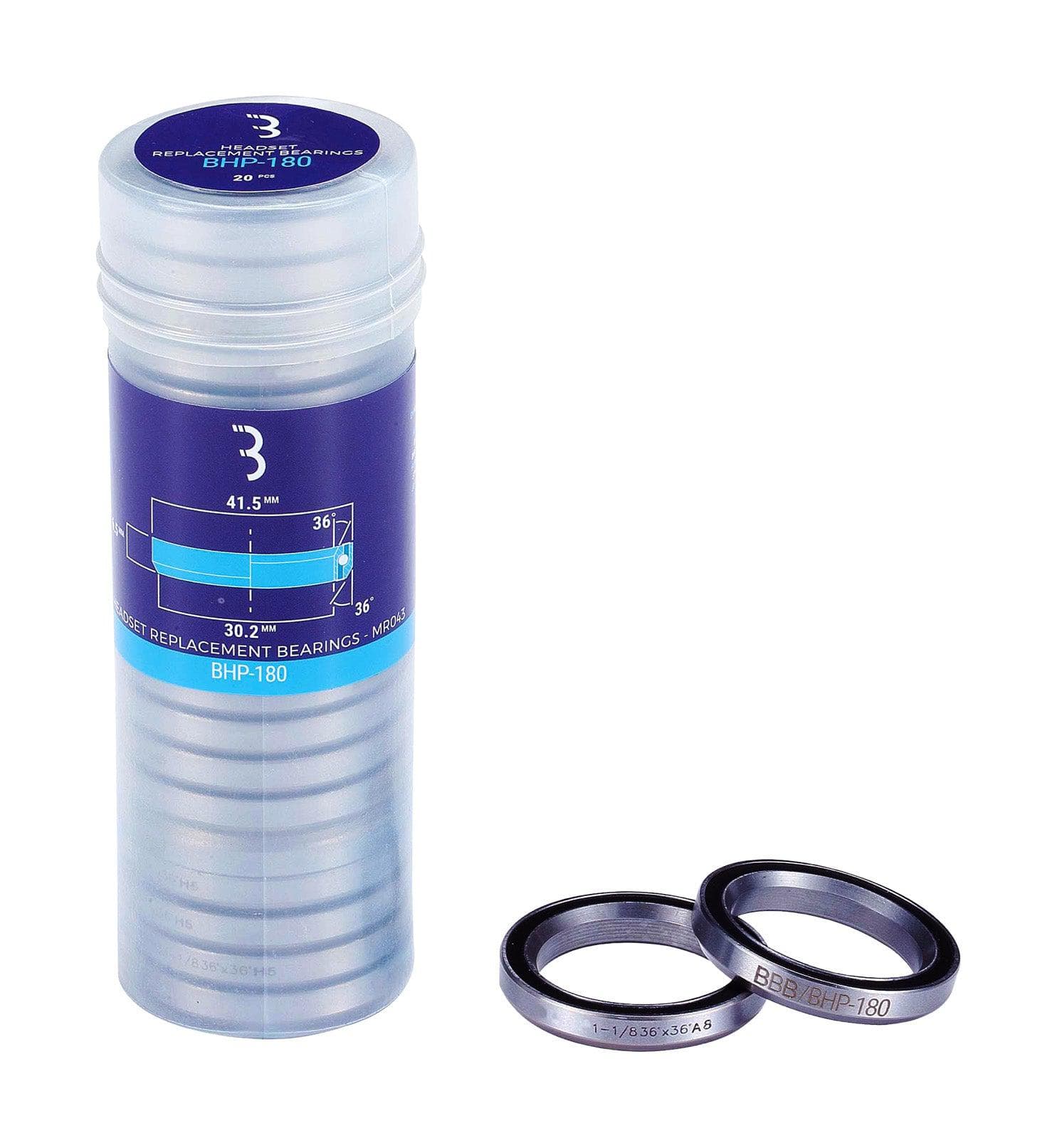 BBB BHP-180 - Headset Bearing (×20, 1.1/8, 41.5×6.5mm, 36°×36°)