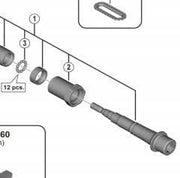 Shimano Spares PD-M8100 lock bolt; left hand