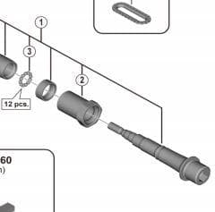 Shimano Spares PD-M8100 lock bolt; left hand