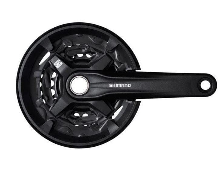 Load image into Gallery viewer, Shimano Altus FC-MT210 2-piece chainset 9-speed; 51.8 mm chain line; 170 mm; 36 / 22T; black
