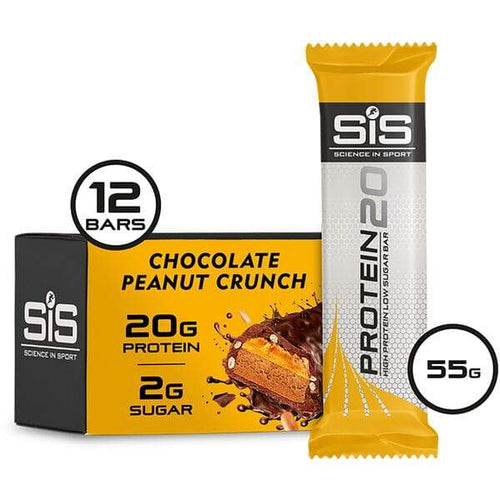 Science In Sport PROTEIN20 bar - box of 12 bars - chocolate peanut crunch