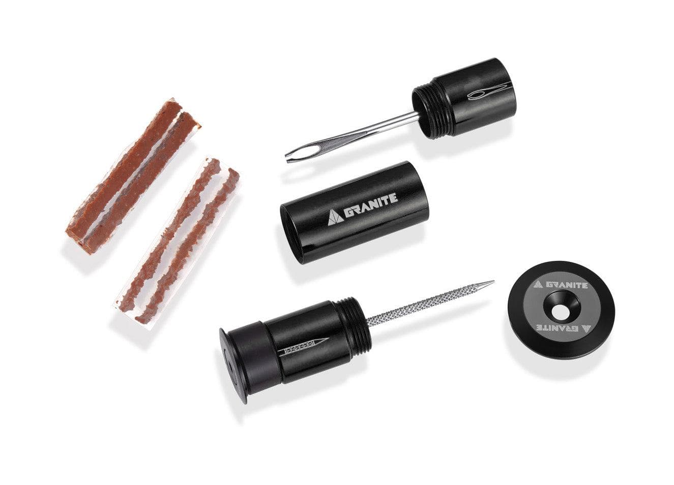 Granite Granite STASH Tyre Plug Handlebar Kit (Black)