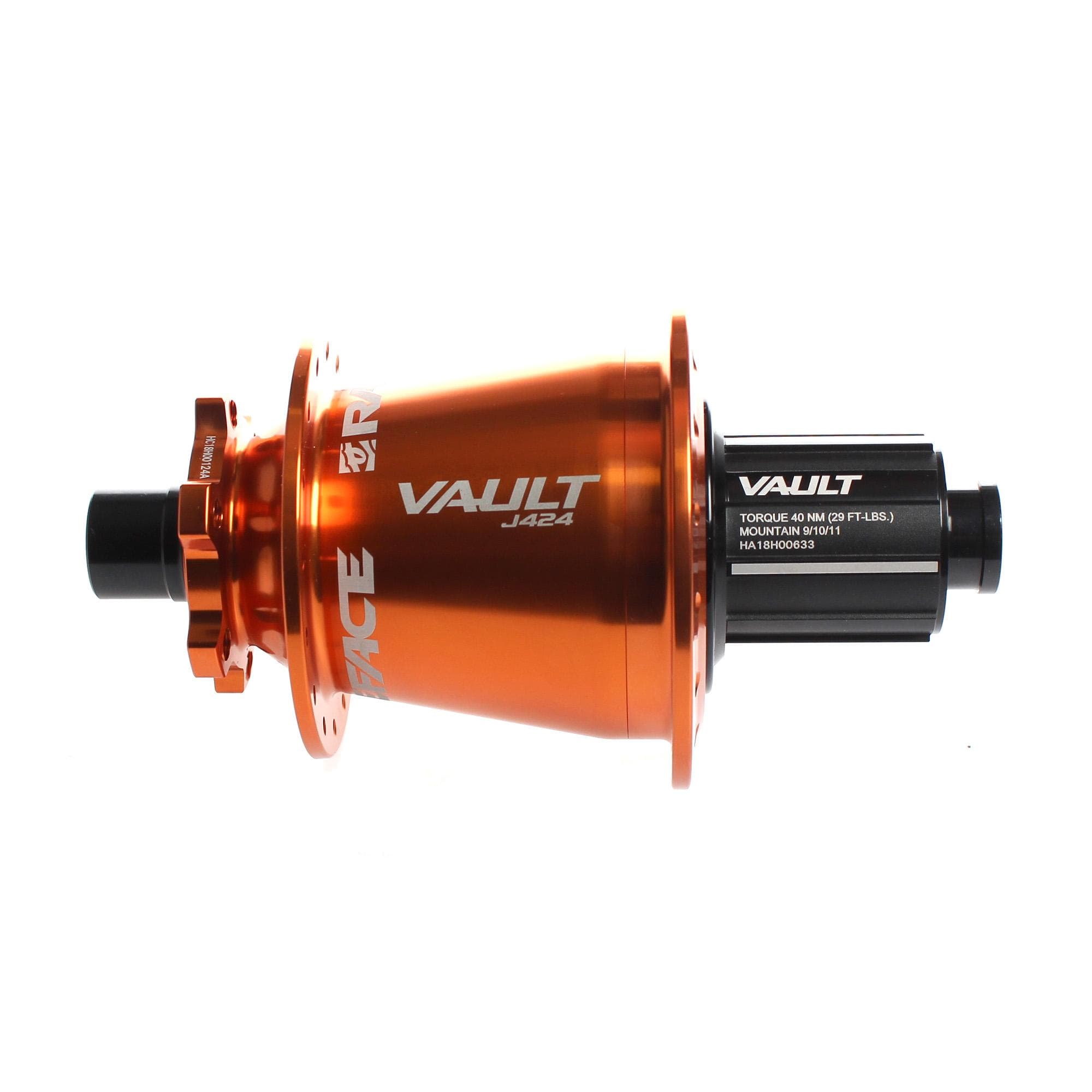 Race Face Vault J Bend Hub Rear 148x12mm 424J 32H Shimano Orange