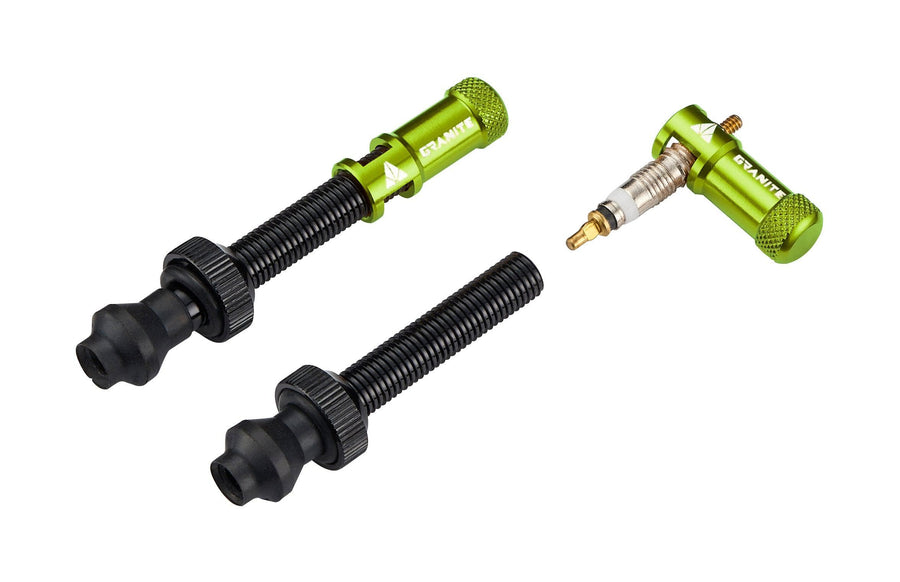 Granite Granite JUICY NIPPLE 44mm Valve Cap & Tool (+valve, Green)