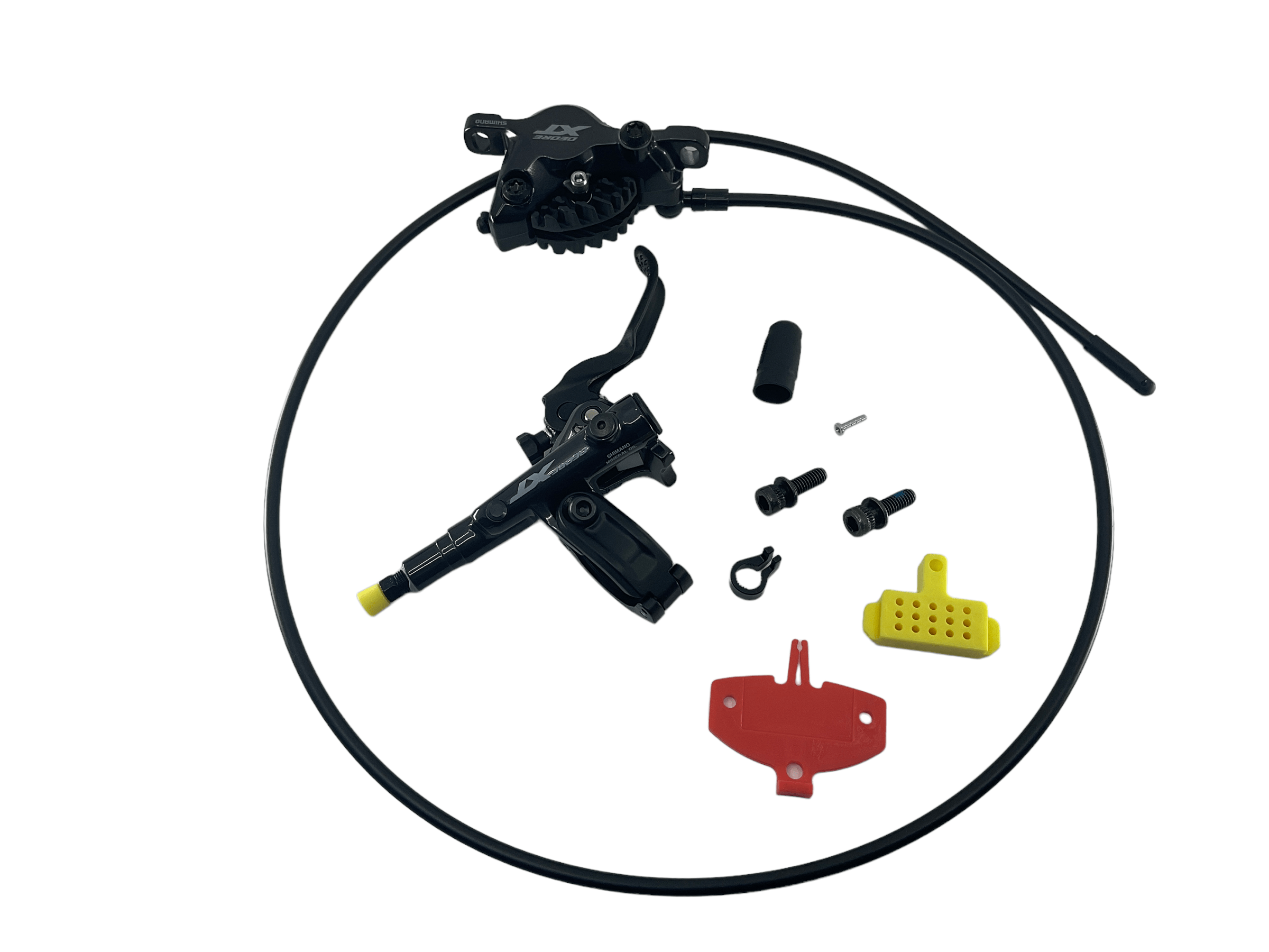 Shimano Deore XT BR-M8100/BL-M8100 XT bled brake lever/post mount calliper; front right