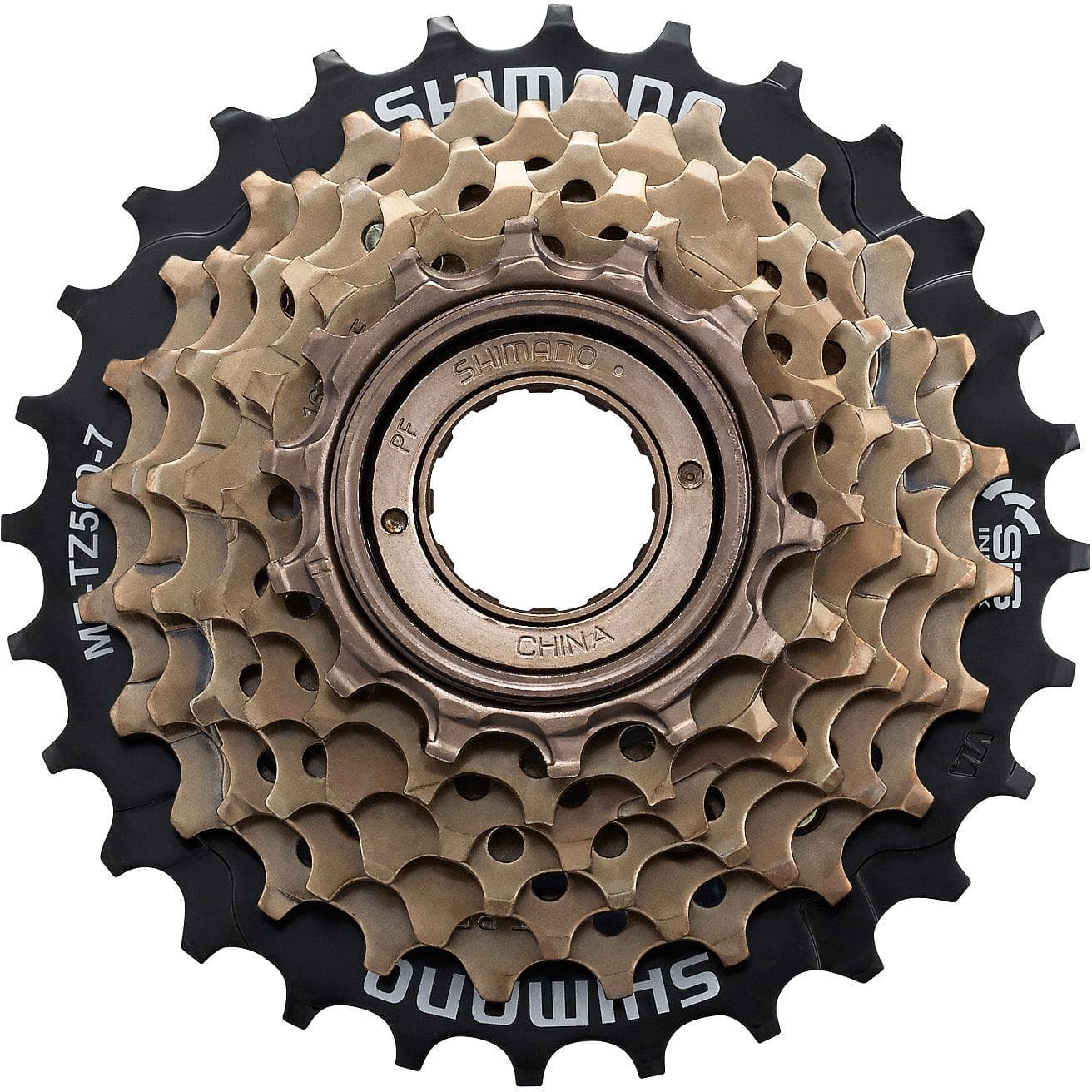 Shimano Tourney / TY MF-TZ500 7-speed multiple freewheel; 14-28 tooth