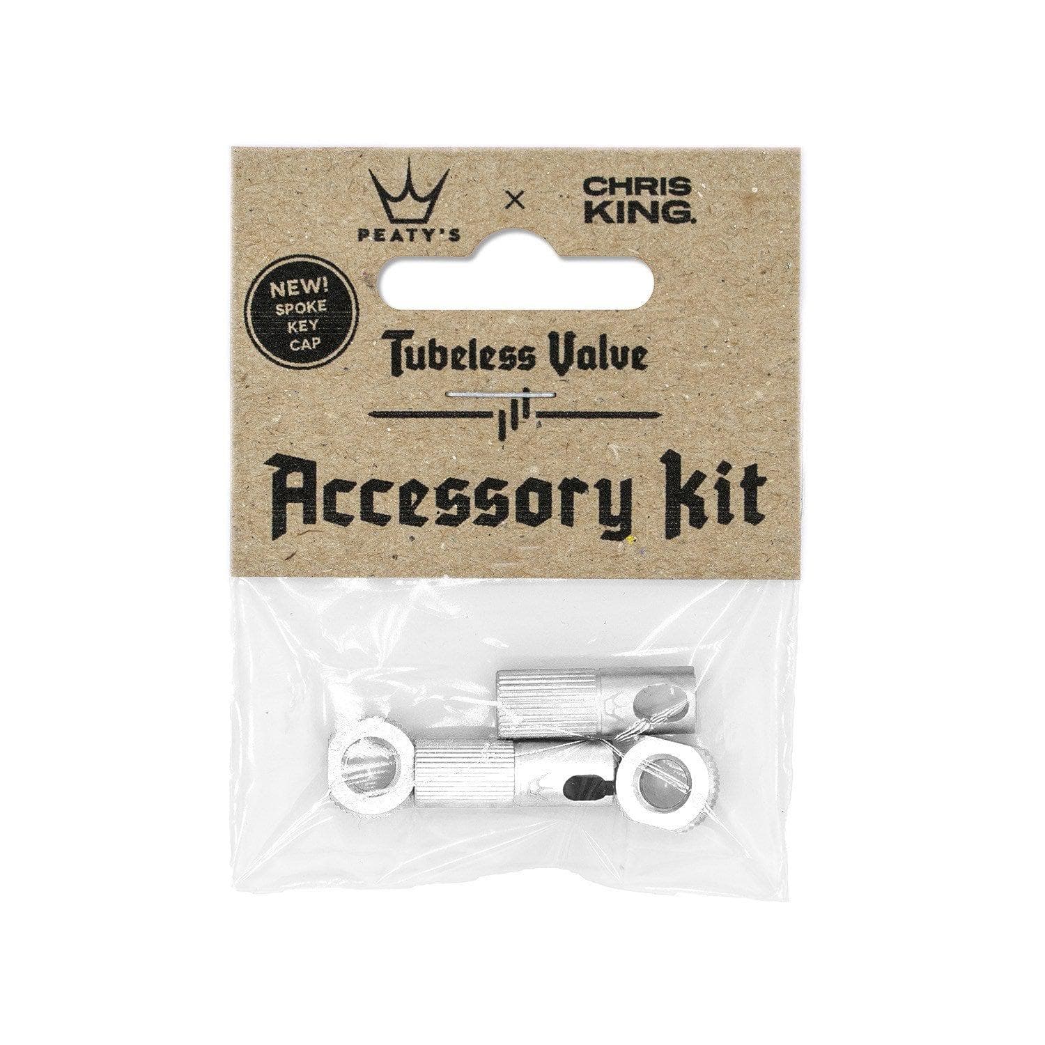 Peaty's x Chris King Tubeless Valve Accessory Kit Silver