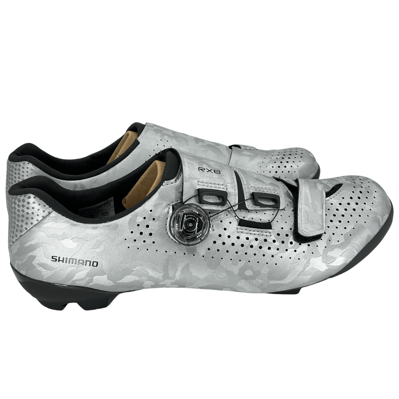 Load image into Gallery viewer, Shimano RX8 SPD Shoes, size 45, Silver (Customer return)
