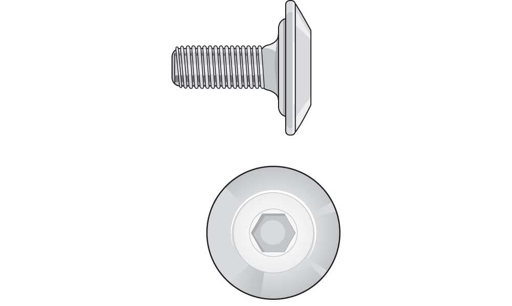 Raleigh Raleigh M8 X 19mm Bmx Crank Bolt - 19mm - Silver