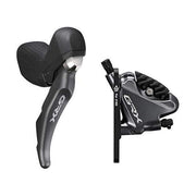 Shimano GRX ST-RX810 GRX 11-speed STI bled with BR-RX810 flat mount calliper; right front