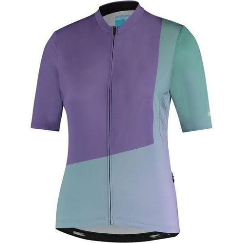 Shimano Clothing Women's; Sumire Jersey; Purple/Green; Size M