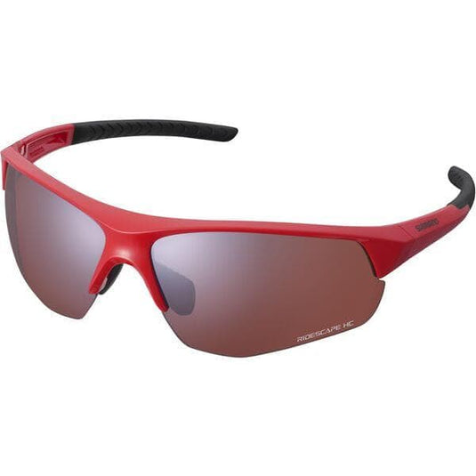 Shimano Twinspark Glasses; Red; RideScape High Contrast Lens