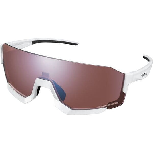 Shimano Clothing Aerolite Glasses; Metallic White; RideScape Road Lens