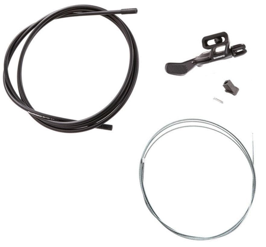 Shimano XTR SL-MT800-L adjustable seatpost lever; I-Spec EV mount; left hand; black