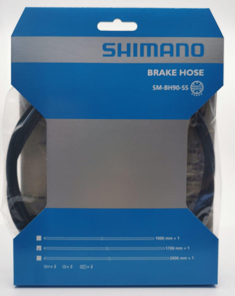Load image into Gallery viewer, Shimano Deore SM-BH90 disc brake cuttable hose; straight; rear; black
