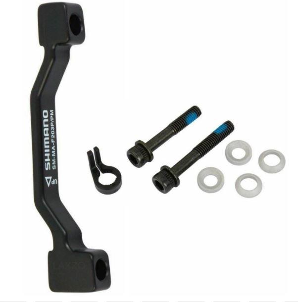 Shimano Spares Adapter for post type calliper; for 180mm Post fork mount to 203 mm rotor