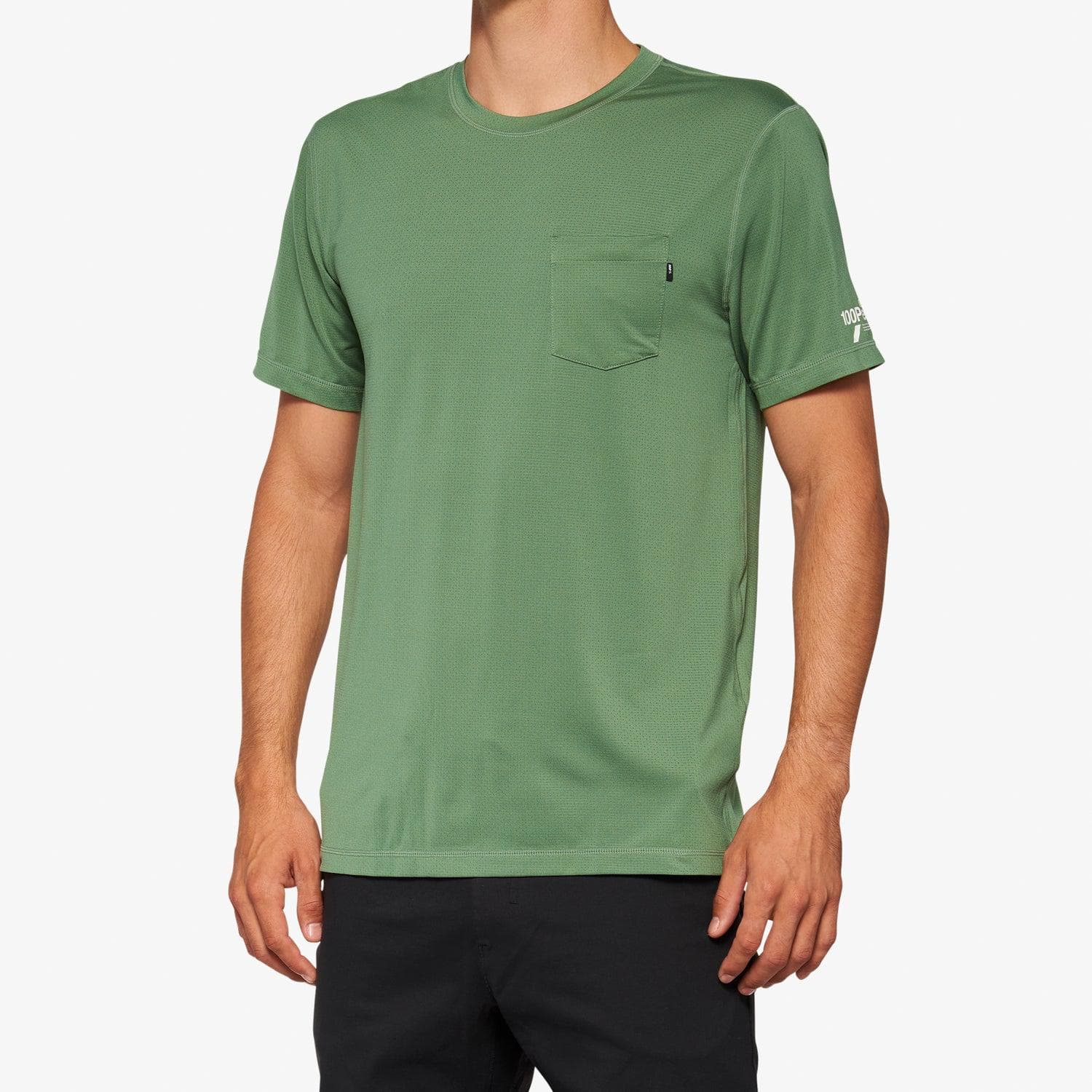100% MISSION Athletic Short Sleeve T-shirt Olive S