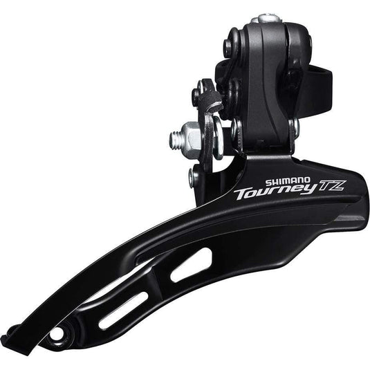 Shimano Tourney / TY FD-TZ500 6-speed MTB front derailleur; down swing; top pull; 31.8mm; 66-69; 42T