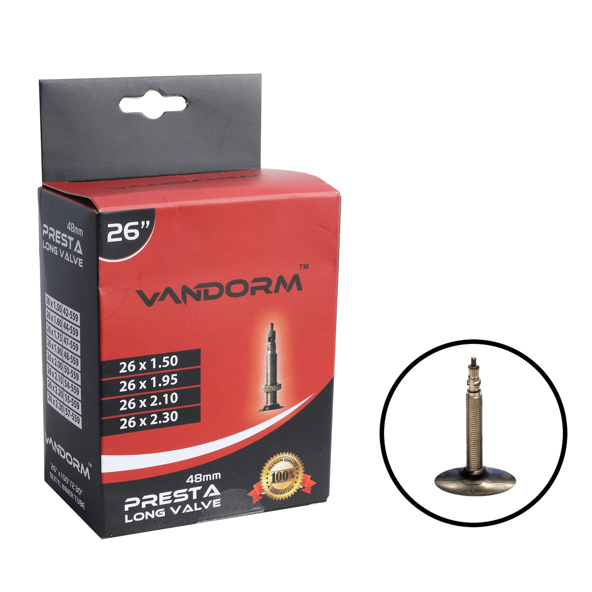 Vandorm 26" Inner Tube - Presta Valve