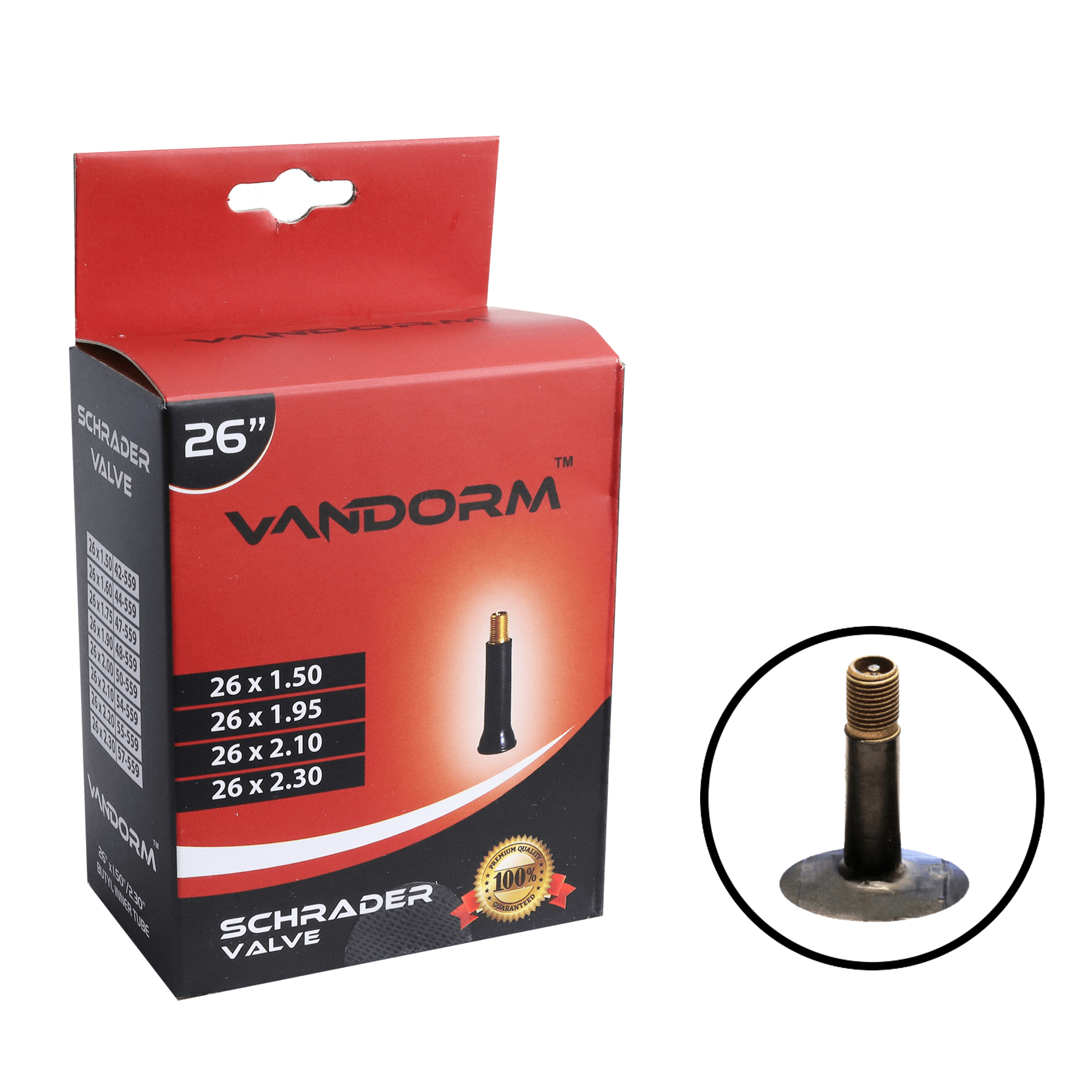 Vandorm 26" Inner Tube - Schrader Valve