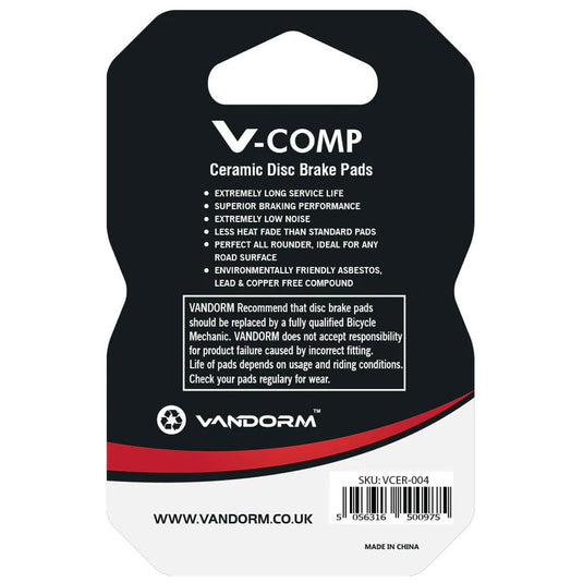 Vandorm V-COMP Ceramic Compound Disc Brake Pads - Shimano, Quad, Tektro, Giant, RST, TRP