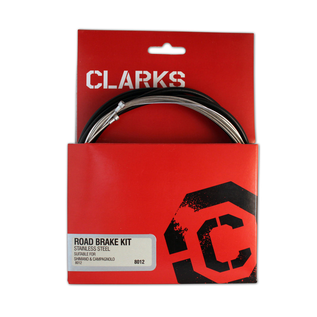 Clarks Universal S/S Front & Rear Brake Cable Kit W/P2 Black Outer Casing: