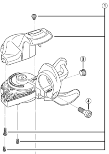 Shimano Spares SL-M610 right hand indicator unit