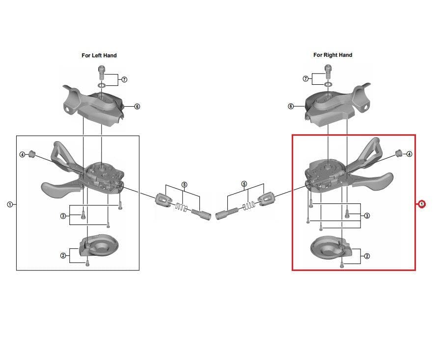Shimano SLX SL-M7000-I 11-Speed Right Hand Shifting Lever Unit - Y06M98080