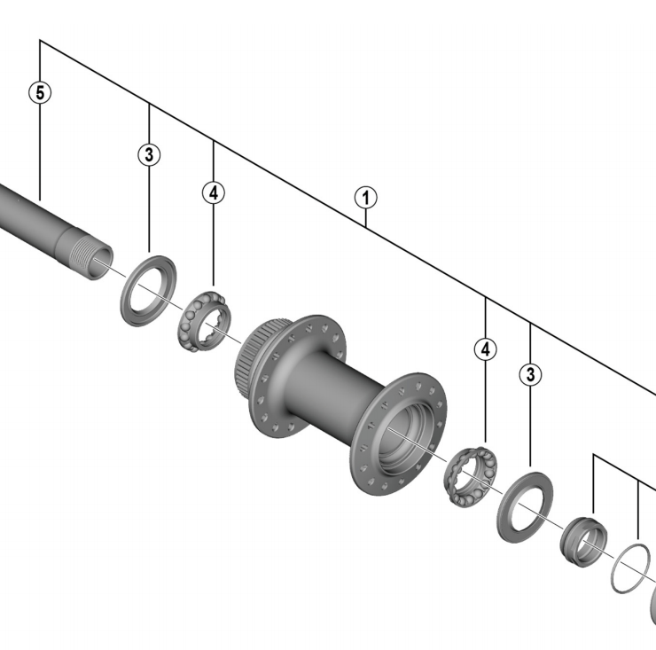 Shimano Spares HB-RS770 ball retainer; 5/32