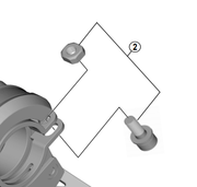 Shimano Spares SW-M8050 clamp bolt and nut; M4 x 12 mm