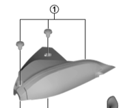 Shimano Spares ST-EF510-9R2A Upper cover and fixing screws; silver