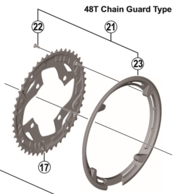 Load image into Gallery viewer, Shimano Spares FC-T4060 chain guard and fixing screws
