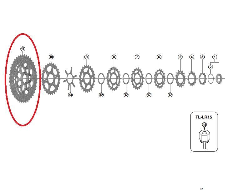Shimano Spares CS-M7000 sprocket unit (32-37-42T) for 11-42T