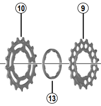 Shimano Spares CS-R9100 Sprocket Spacer; 2.18 mm
