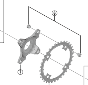 Load image into Gallery viewer, Shimano Spares SM-CRE80 4 arm adapter
