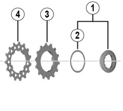 Shimano Spares CS-R8000 lock ring and spacer