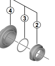 Shimano Spares HB-M618 right hand lock nut